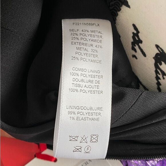 Carolina Herrera Metallic Floral Jacquard A-Line Dress size 6 - Picture 14 of 14